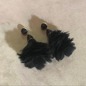Black Feather Earrings
